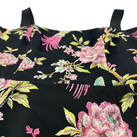 NEW Dress The Population XL Nicole Floral Bird Embroidered Midi Dress Wedding - Picture 15 of 16